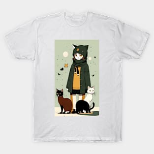 Purrfectly Human: Cats in Disguise T-Shirt